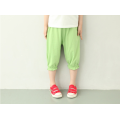 Newest Fashion Girl Casual Loose Linen Trousers,Kids Elastic Hems Pants